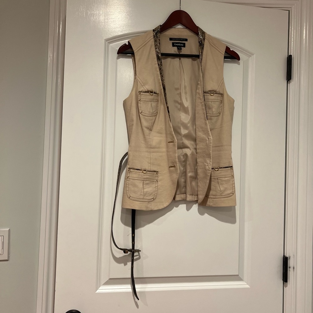Matching Cargo Vest And Skirt With Belt